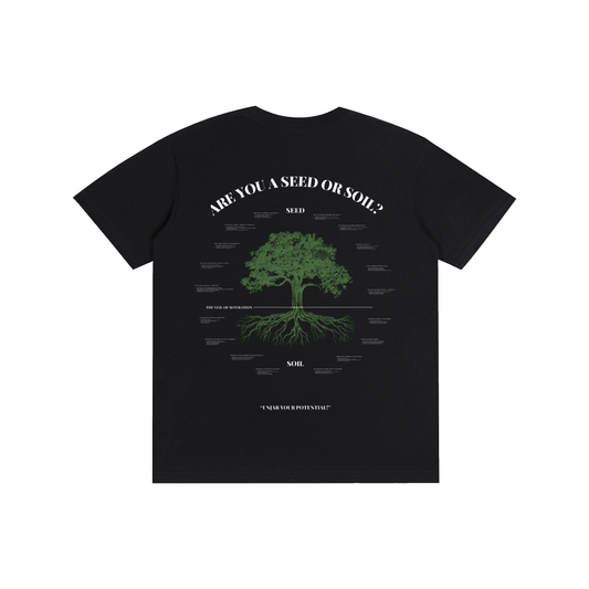OFFICIAL SEED & SOIL BLUEPRINT T SHIRT BLACK
